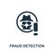 Fraud Detection icon. Simple illustration from fintech industry collection. Creative Fraud Detection icon for web design,