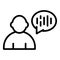 Fraud message icon outline vector. Cyber identity