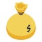 Fraud money bag icon, isometric style