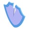 Fraud protect shield icon, isometric style