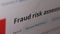 Fraud risk assessment within blockchain transactions. Getting informed with general field theory