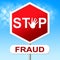 Fraud Stop Represents Warning Sign And Cheat