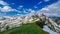 Frauenkogel - Panoramic view on the Frauenkogel (Dovska Baba) the Karawanks in Carinhtia. Triglav in the distance