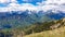 Frauenkogel - Panoramic view on Jesenice in the Karawanks in Slovenia