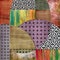 frayed fabric textured ethnic geometric silk scarf design