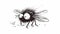 Frazzled Fly: Whimsical Ink Cartoon