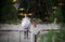 Freak man with balloon in the amusement park