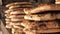 Freashly baked arab flatbreads at Mahane Yehuda Market in Jerusalem. Mediterranean Pita Bread.
