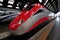The Freccia Rossa train in Milan station
