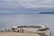 Fredericia marina with endless bridge jetty pier in Denmark