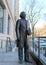Frederick Douglass statue on the steps of New York Historical Society building, New York, NY