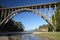 The Frederick W. Panhorst Bridge, more commonly known as the Russian Gulch Bridge in Mendocino County, California USA