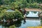 Frederik Meijer Gardens - Grand Rapids, MI, USA - June 15th 2019:  v Beautiful landscape of the japanese garden in summer from the
