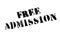 Free Admission rubber stamp