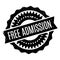 Free Admission rubber stamp