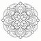 Free Adult Coloring Pages: Flower Mandala With Japanese Simplicity And Art Deco Ornamentation