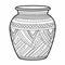 Free African-inspired Coloring Page Of An Old Adobe Vase