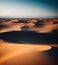 Free AI generated photo desert landscape with clear sky and dunes