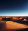 Free AI generated photo desert landscape with dark sky and dunes