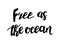 Free as the ocean poste