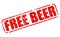 Free Beer red stamp text