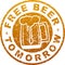 Free beer tommorow design in drynge rubber stamp style.