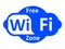 Free blue wifi logo icon - vector