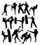 Free boxer Training Activity Silhouettes