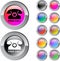 Free call multicolor round button.