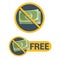 Free of charge flat icon - strikethrough money