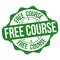 Free course label or stamp