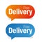 Free Delivery sign label tag