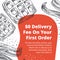 Free delivery on your firs order from restaurant