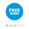 Free Demo sign icon. Demonstration symbol.