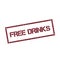 Free drinks rectangular stamp.