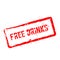 Free drinks red rubber stamp isolated on white.