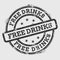 Free drinks rubber stamp isolated on white.