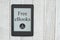 Free ebooks message on an e-reader screen