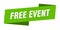 free event banner template. free event ribbon label.
