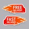 Free and fast delivery labels