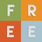 `FREE` four-letter-word for websites, illustration, vector