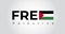 Free Gaza, free Palestine. Free Palestine lettering background. Free Palestine concept