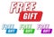 Free gift, four colors labels