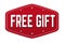 Free gift sign or stamp