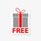 Free gift sticker, collecting bonus, earn reward, redeem gift