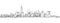Free hand sketch of New York City skyline. Vector Scribble