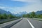 free highway to garmisch in the bavarian alps, zugspitze mountain