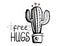 Free hugs. Cactus Love silhouette. Vector hand drawn Printable illustration isolated