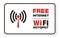 Free internet wifi hotspot rectangle sign