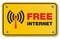 Free internet yellow sign - rectangle sign